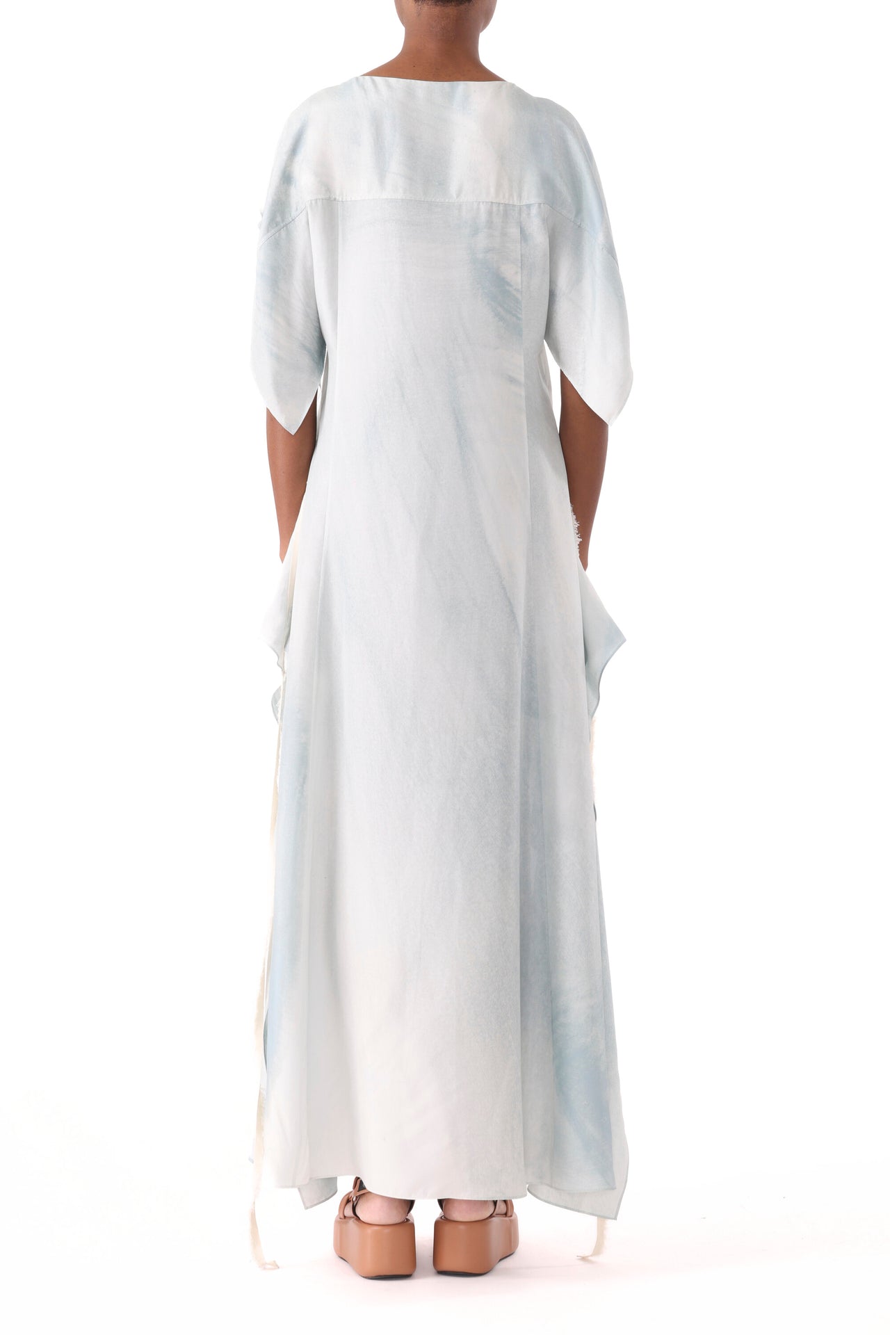 SILK HABOTAI KIMONO WRAP DRESS view 2