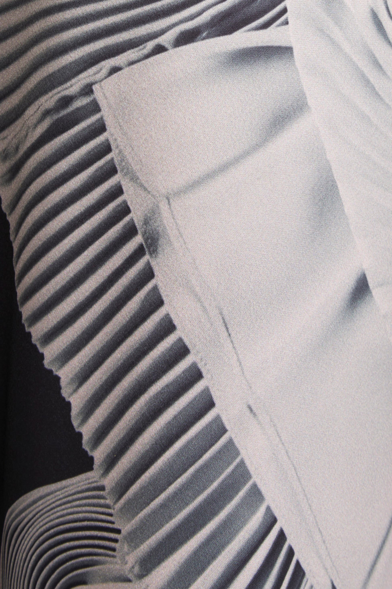 DANCING PLEAT PRINTED DOUBLE-FACE SATIN STRAIGHT-LEG view 5