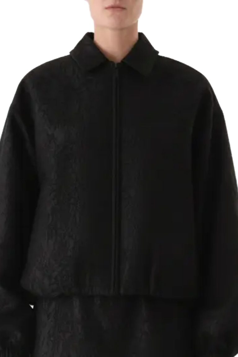 TEXTURED FRAY JACQUARD JACKET view 4