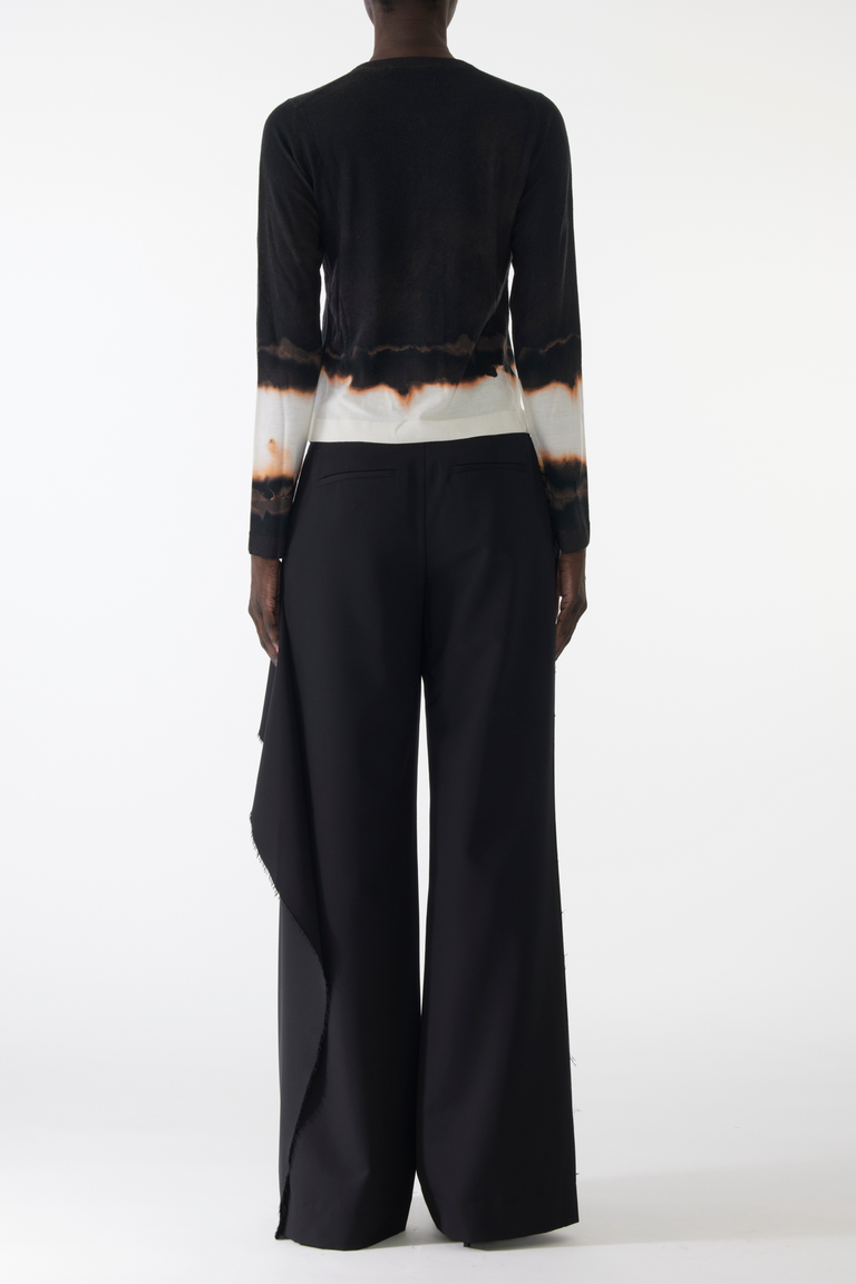 OMBRE DIFUSSED STRIPE WOOL CARDIGAN view 4