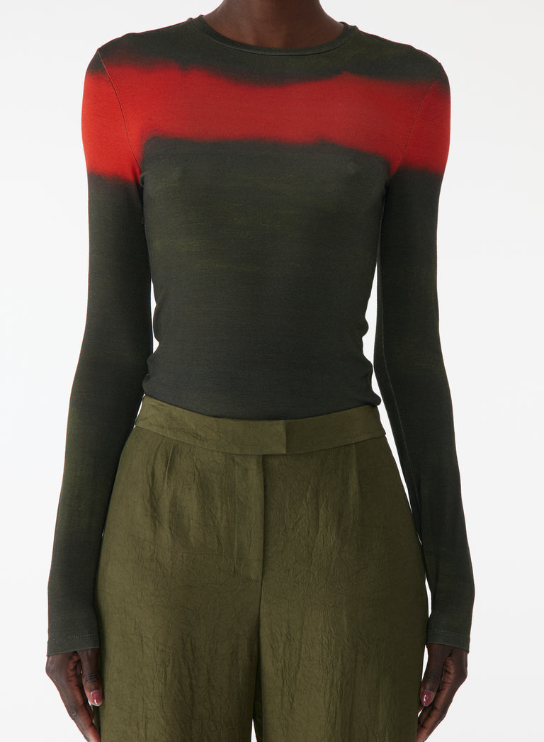 CRINKLED SATIN STRAIGHT- LEG TROUSERS view 4