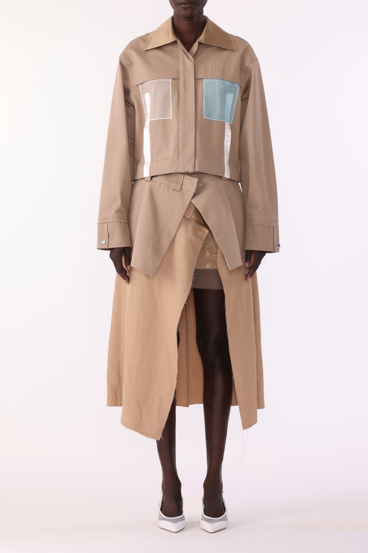 OVERSIZED BOXY COTTON TWILL JACKET view 3