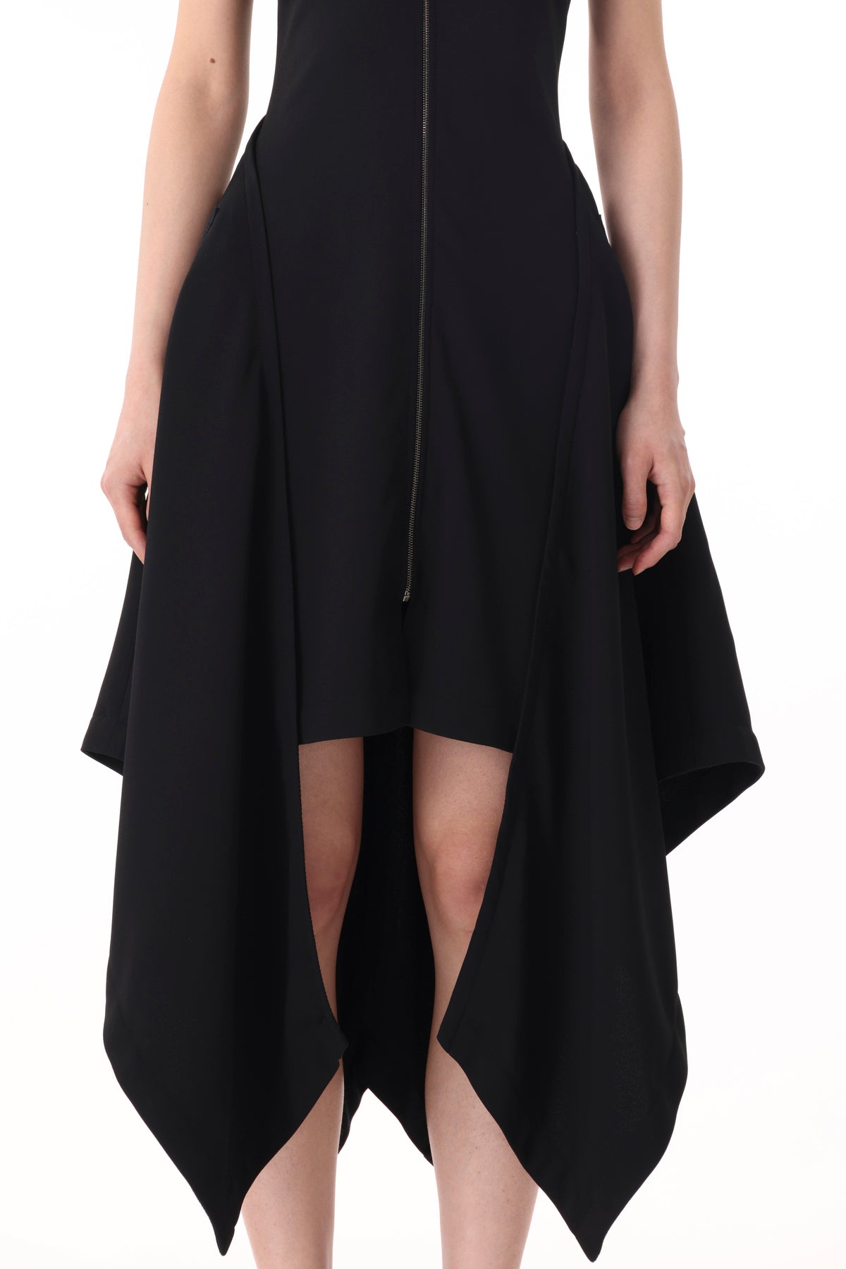 FLUID CREPE BOMBER FIT AND FLARE DRESS view 4