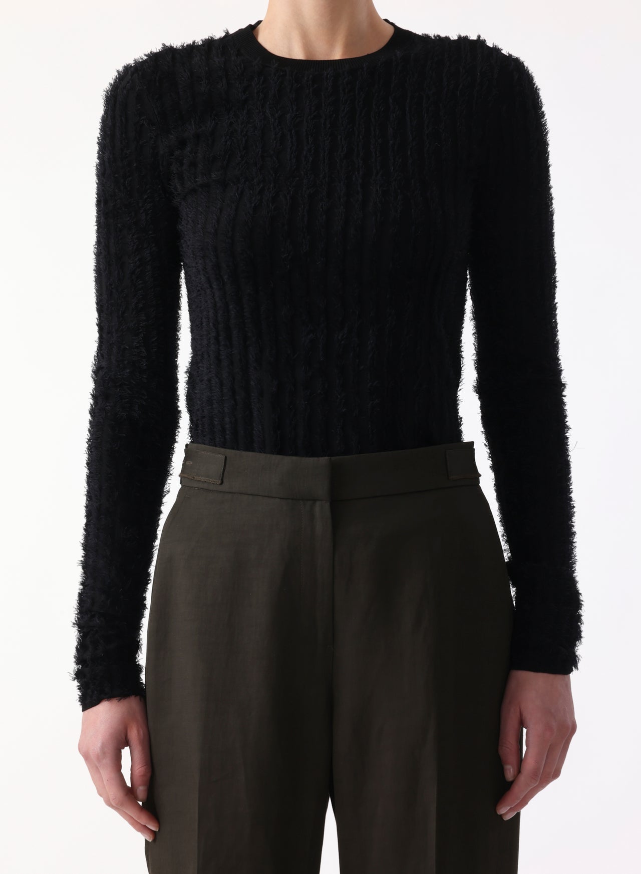 SOFT SUITING FLARE PANT WITH BACK LEG SLITS view 4