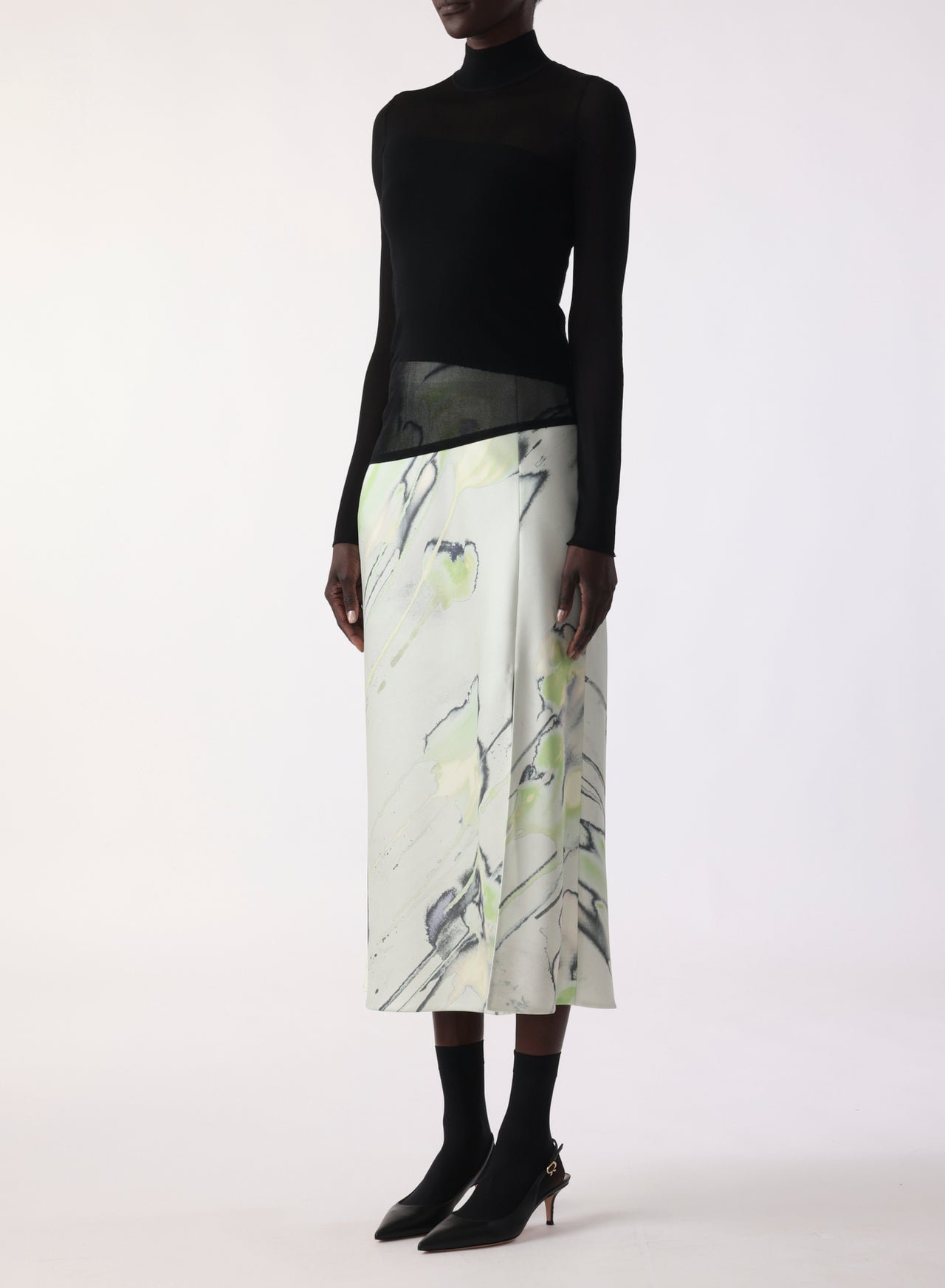 SHEER COMBO MERINO KNIT TURTLENECK view 3