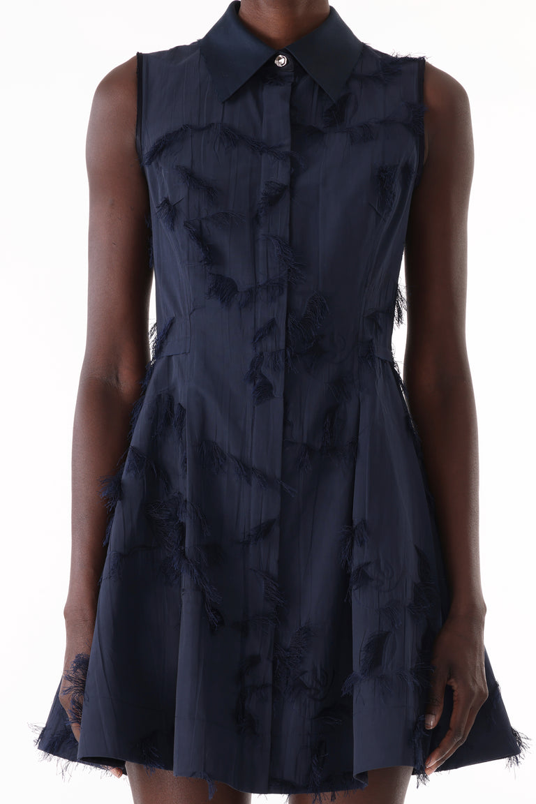 SLEEVELESS COTTON FIL COUPE MINI SHIRTDRESS view 5