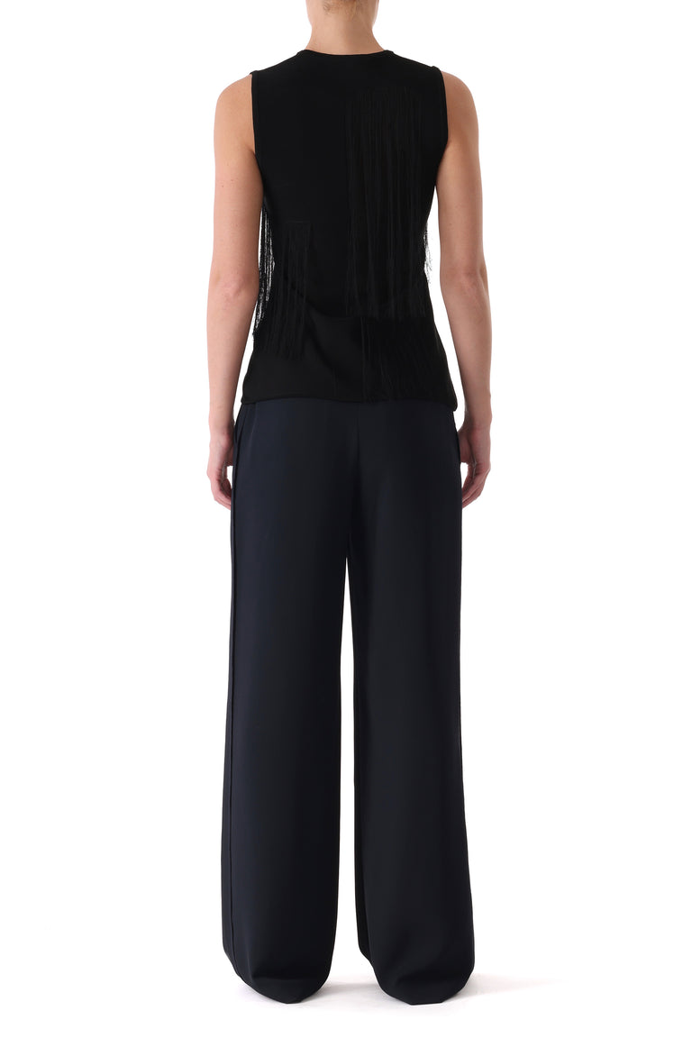 SLEEVELESS FRINGE KNIT TOP view 5