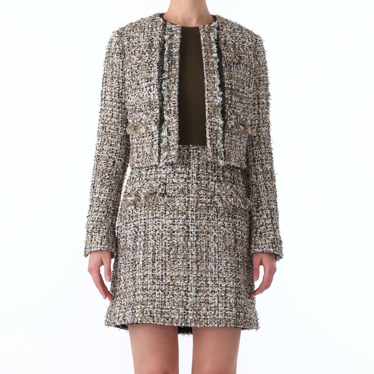 TEXTURE TWEED CROP JACKET view 4