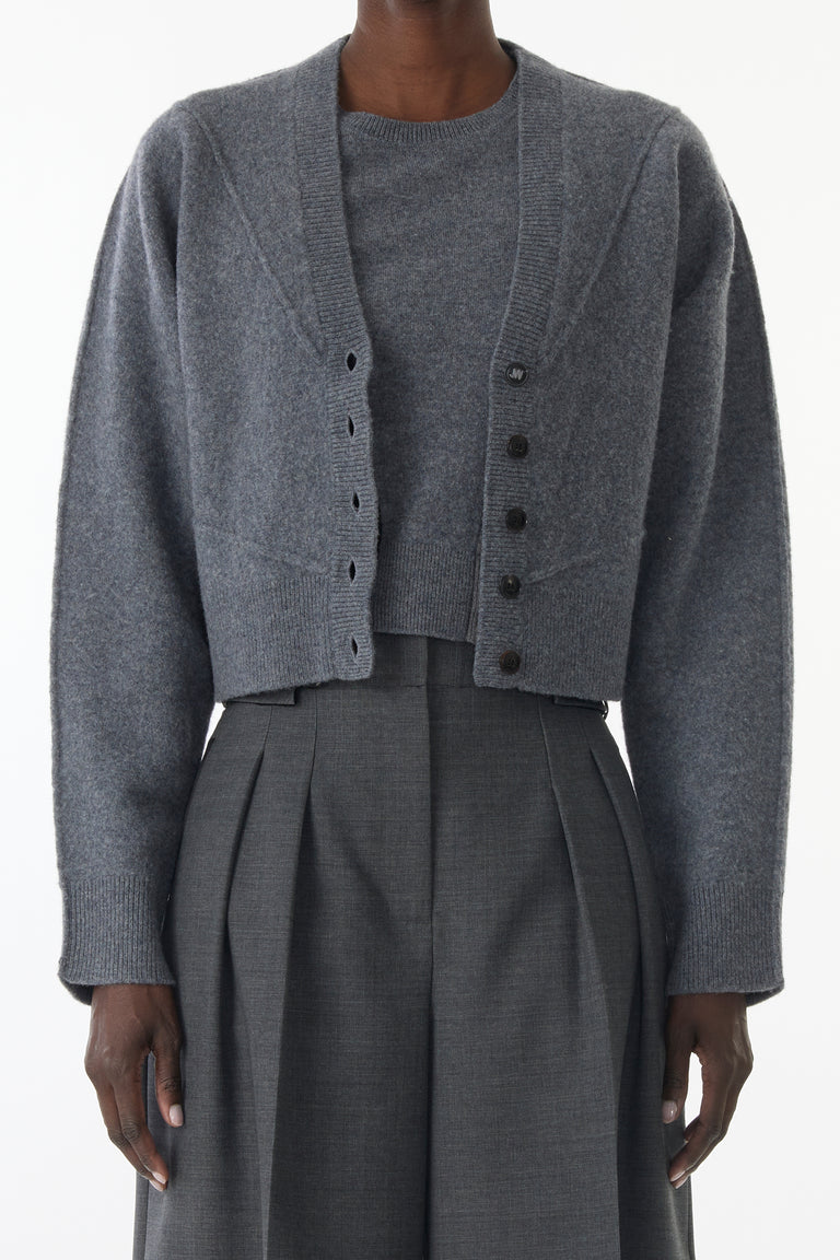 SCULPTURAL MERINO WOOL CARDIGAN view 1