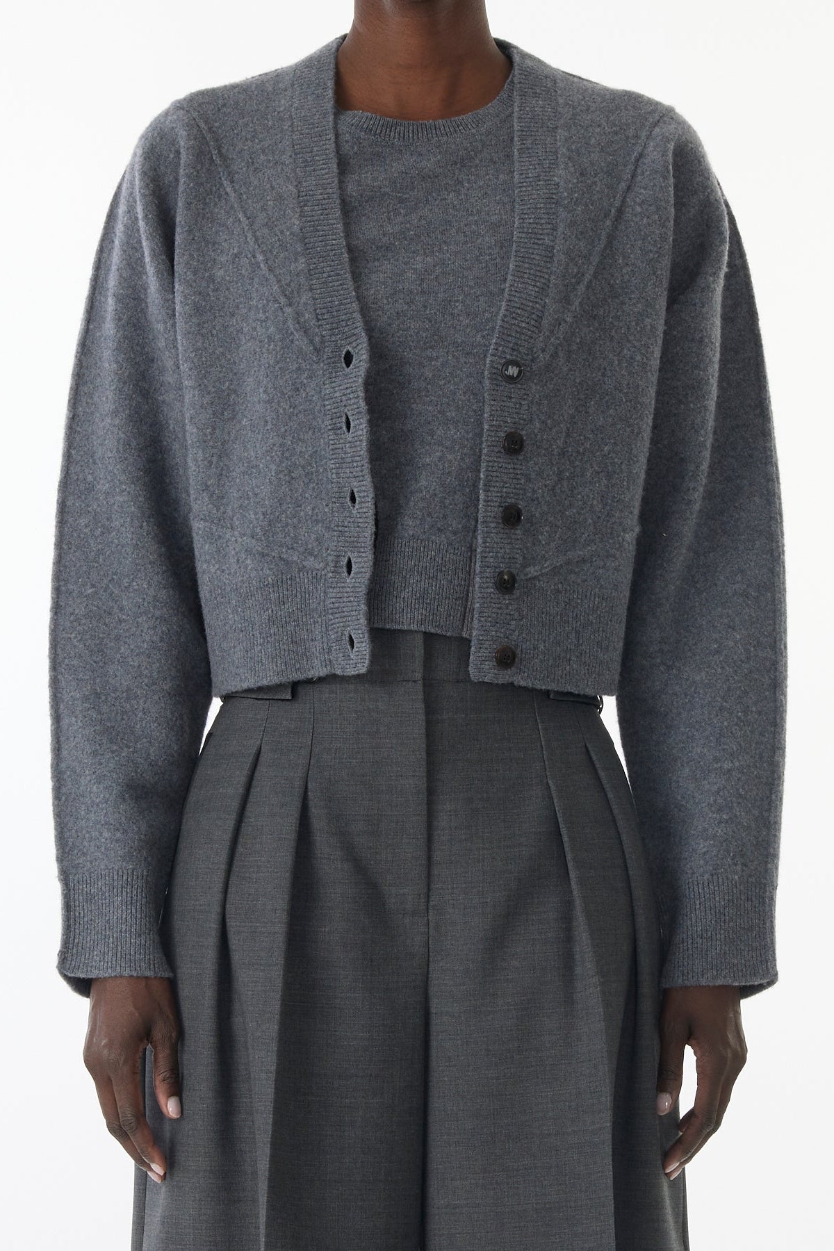 SCULPTURAL MERINO WOOL CARDIGAN view 1