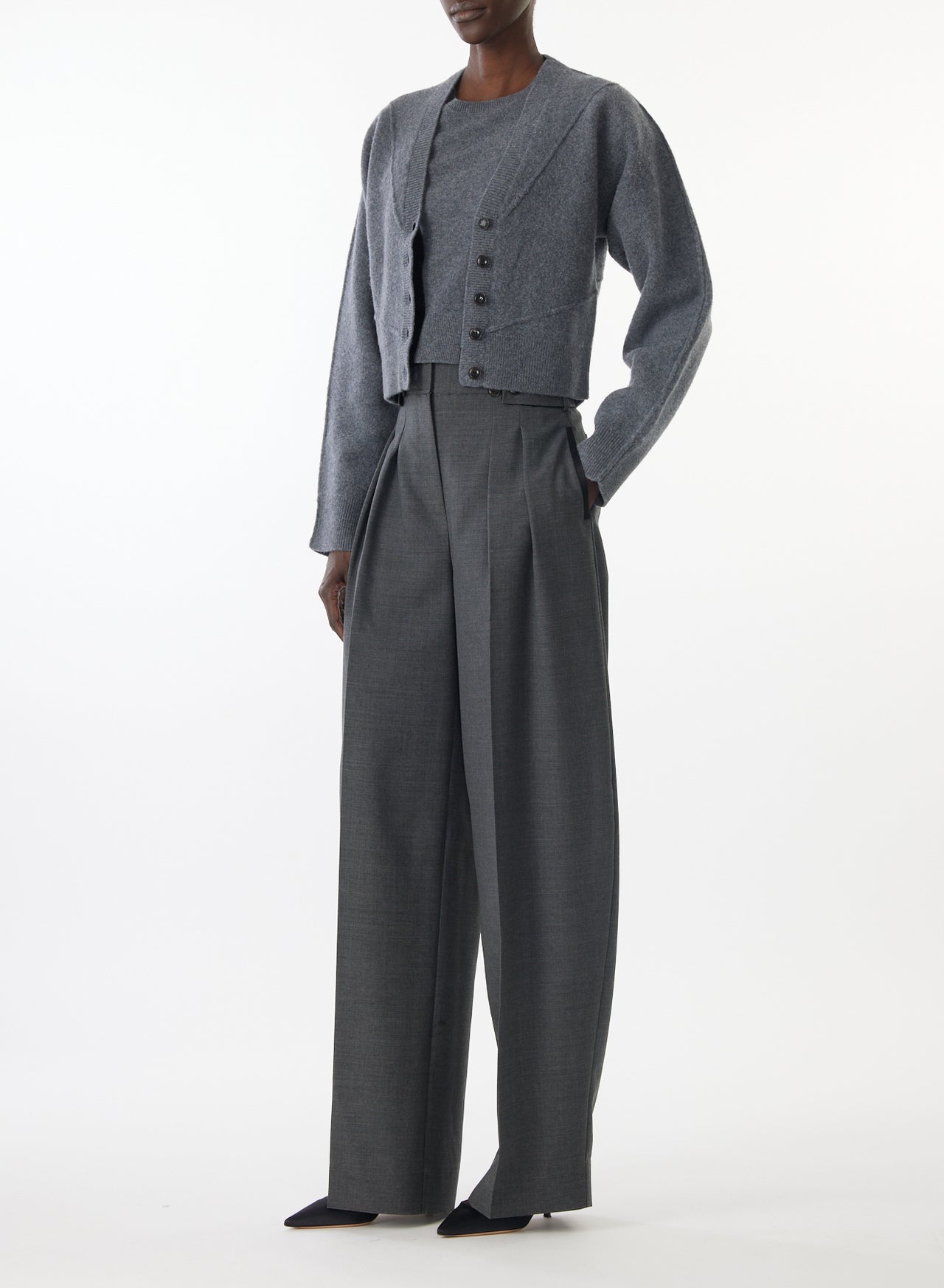 SCULPTURAL MERINO WOOL CARDIGAN view 3