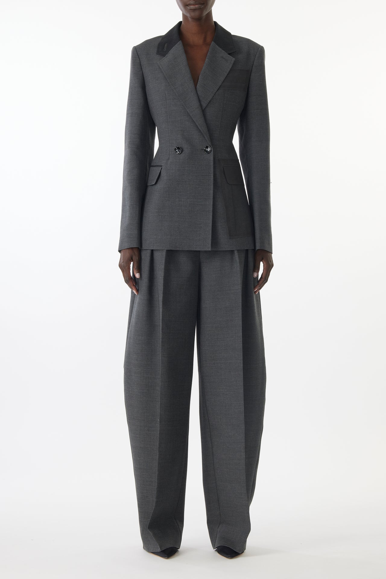 TROPICAL WOOL BAR JACKET WITH VEILED POCKET view 3