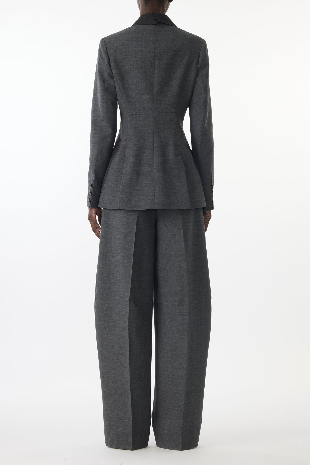 TROPICAL WOOL BAR JACKET WITH VEILED POCKET view 6