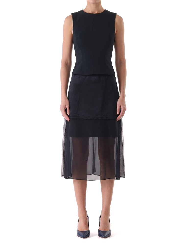CADY LAYERED SLEEVELESS COCKTAIL DRESS view 1