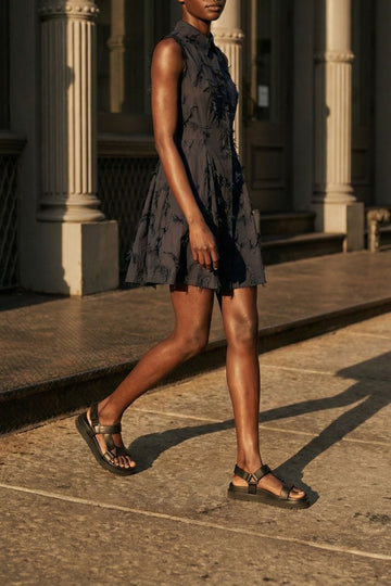 SLEEVELESS COTTON FIL COUPE MINI SHIRTDRESS view 1