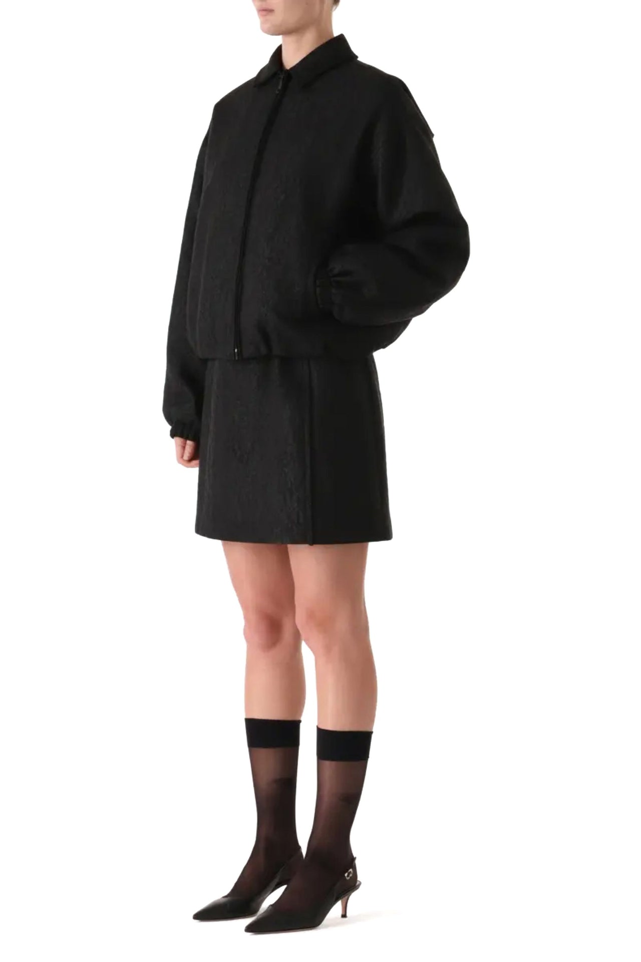 TEXTURED FRAY JACQUARD JACKET view 2
