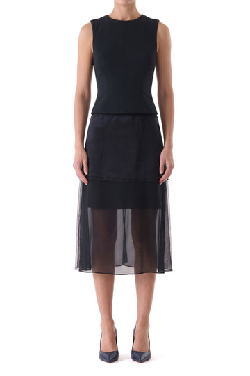 CADY LAYERED SLEEVELESS COCKTAIL DRESS view 1