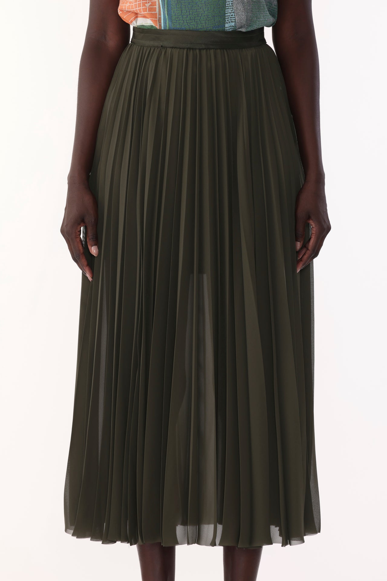 CHIFFON PLEATED SKIRT view 4