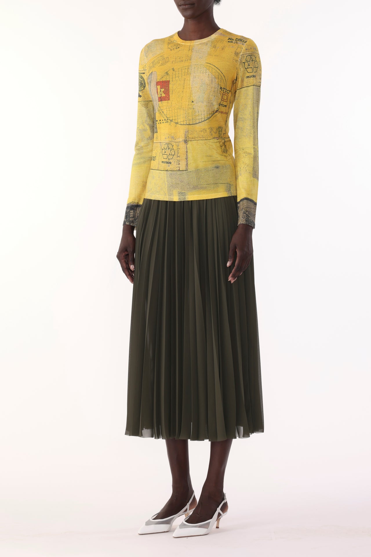 MERINO WOOL KNIT CREW NECK WITH SULPHUR BANK ARTWORK BY ROBERT RAUSCHENBERG view 3