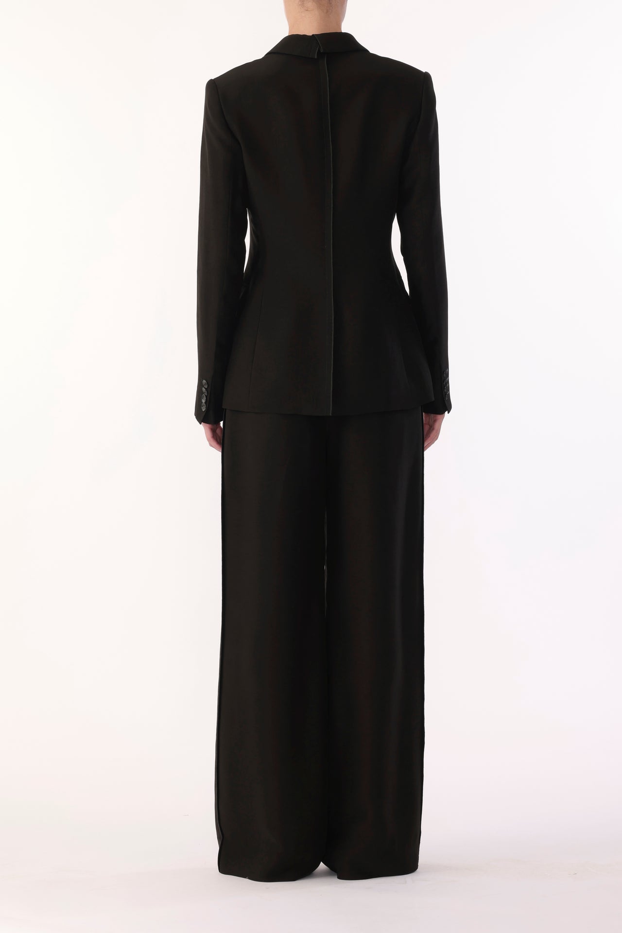 WASHED TWILL STRAIGHT-LEG TROUSERS view 4