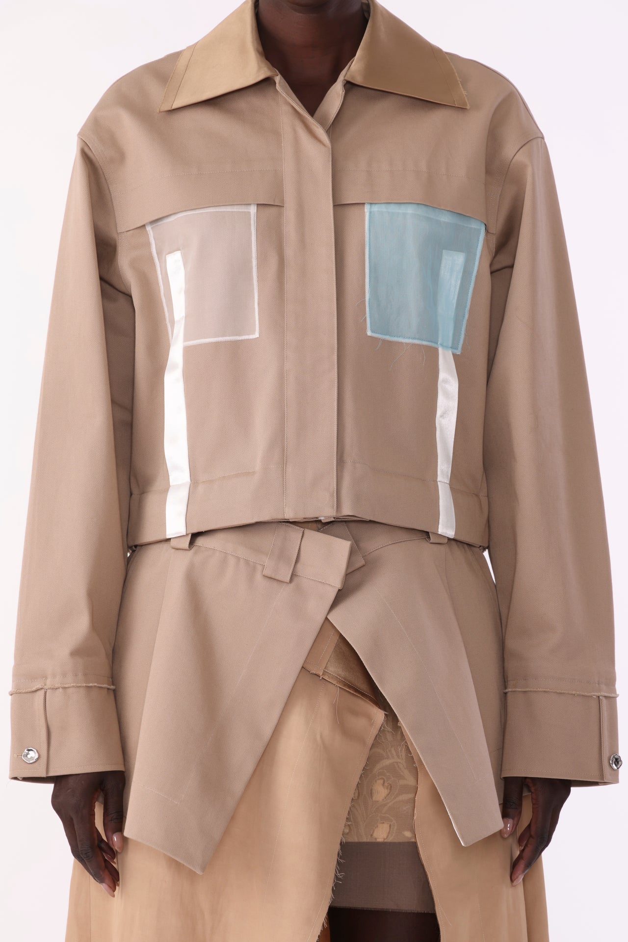 OVERSIZED BOXY COTTON TWILL JACKET view 1