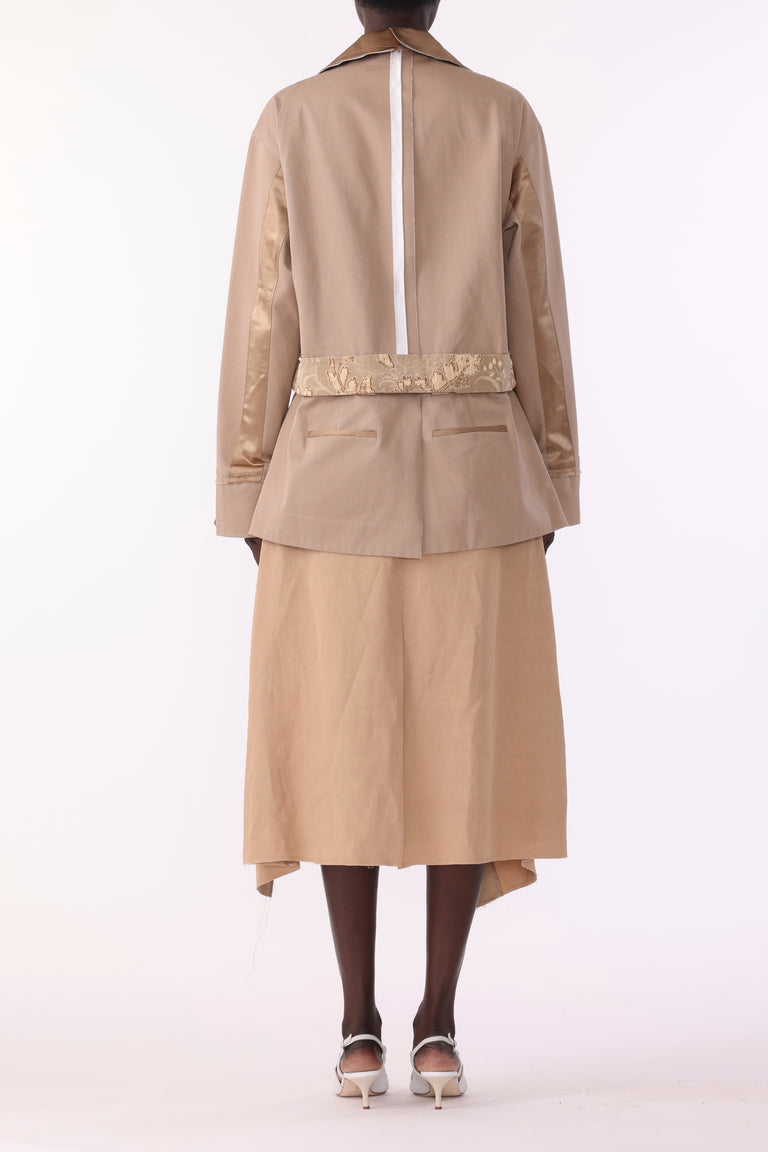 OVERSIZED BOXY COTTON TWILL JACKET view 4