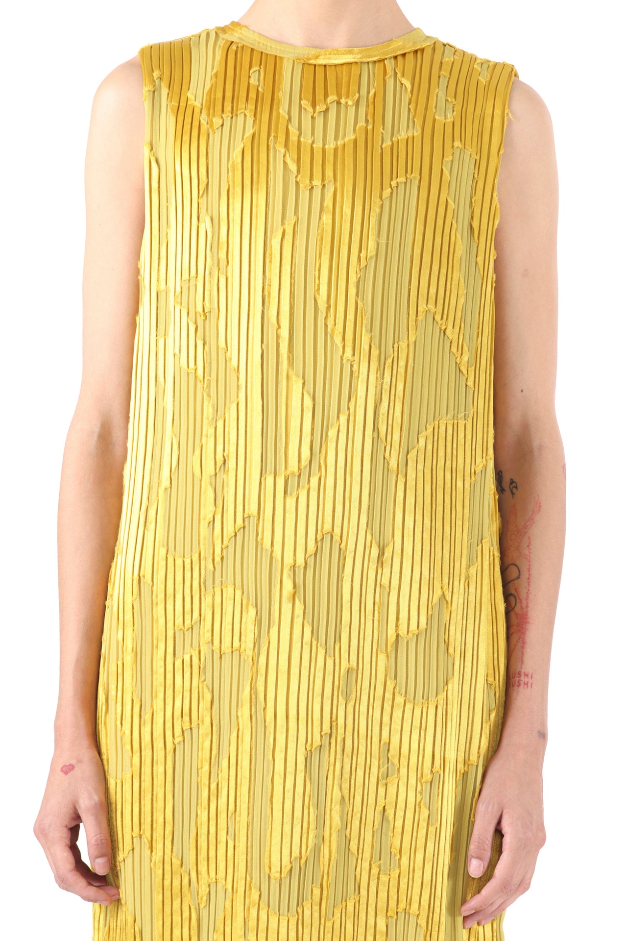 ABSTRACT FIL COUPE PLEATED MIDI SHIFT DRESS view 4