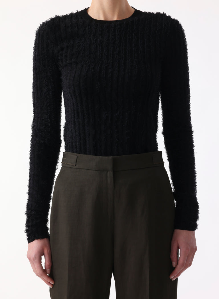 SOFT SUITING FLARE PANT WITH BACK LEG SLITS view 4