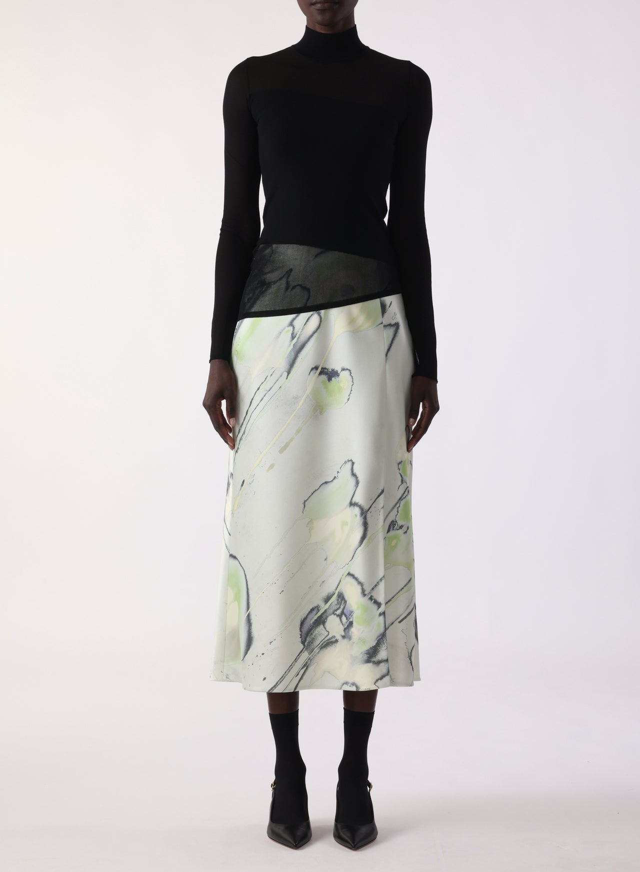 SHEER COMBO MERINO KNIT TURTLENECK view 2