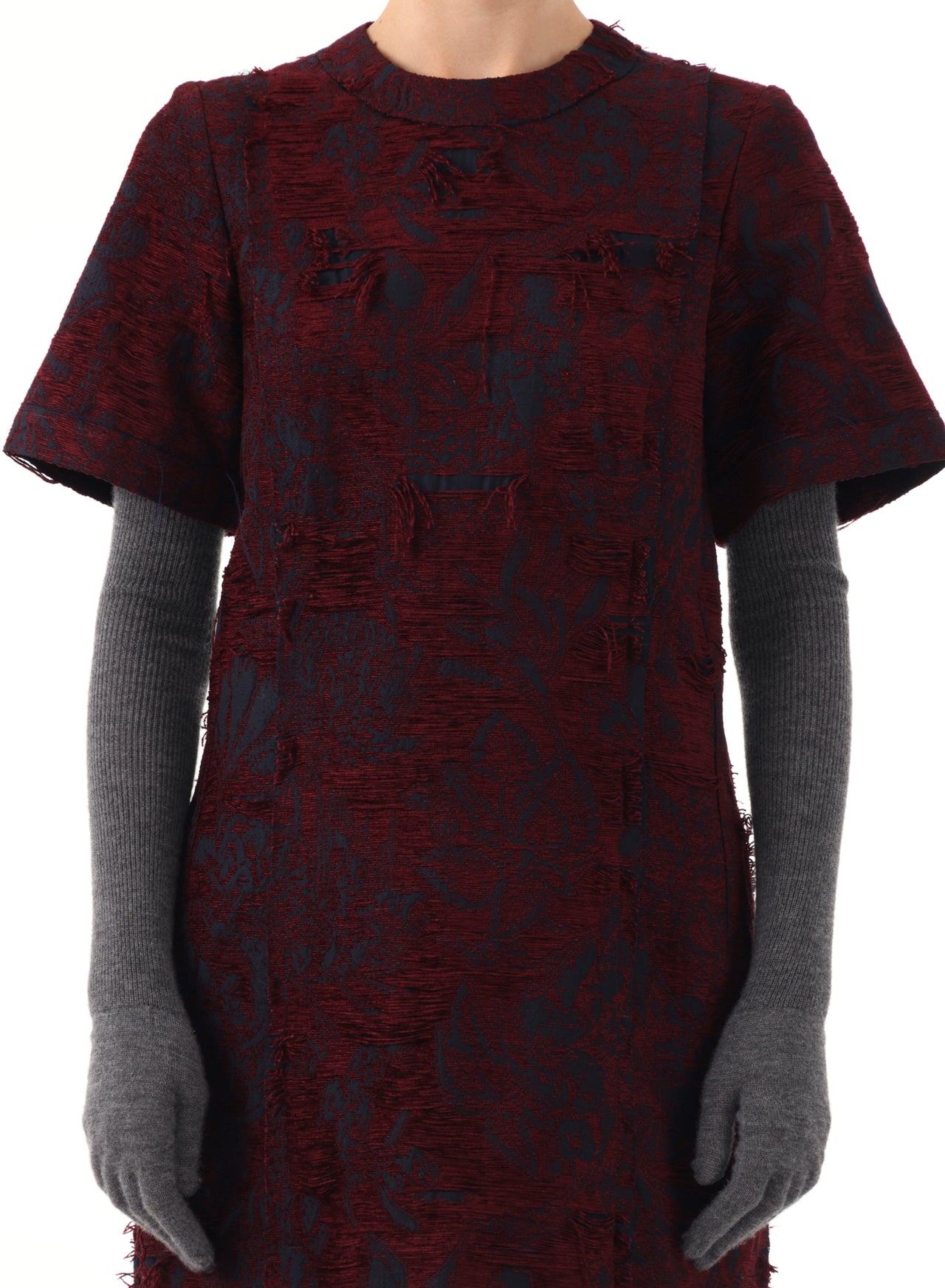 CHENILLE JACQUARD MINI SHIFT DRESS view 4