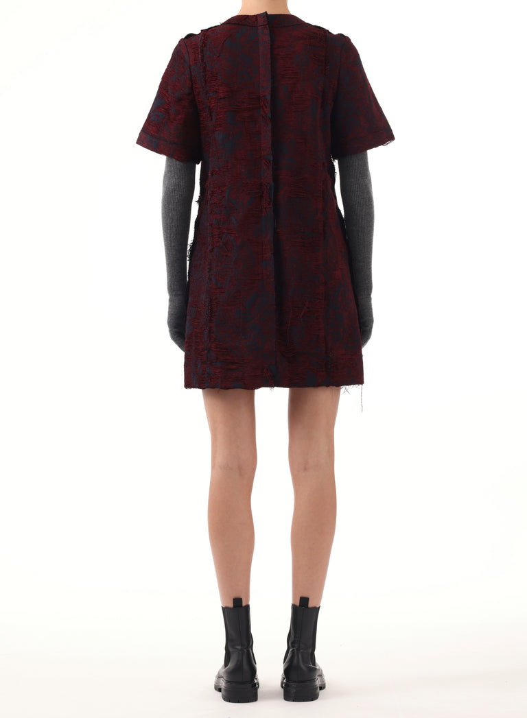 CHENILLE JACQUARD MINI SHIFT DRESS view 3