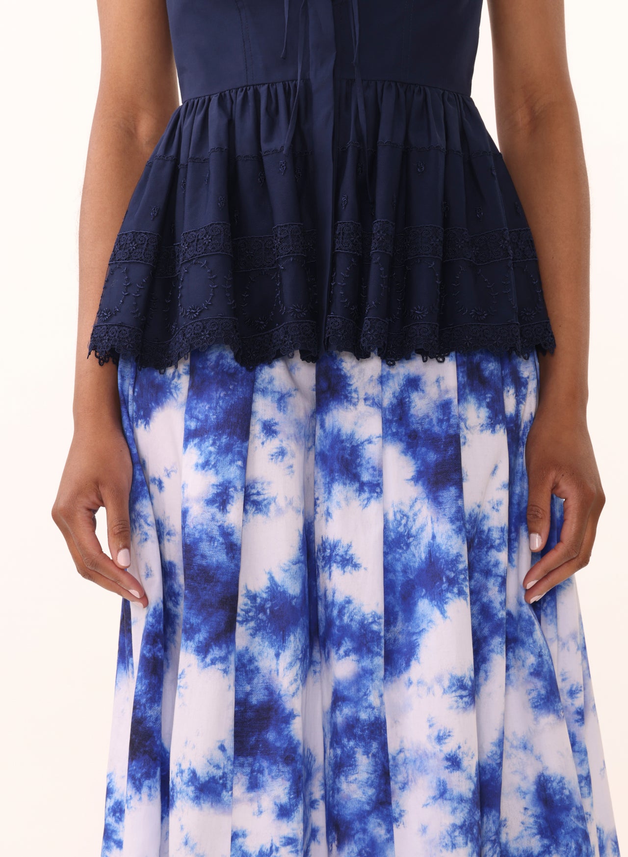 FLORAL COTTON SKIRT view 4