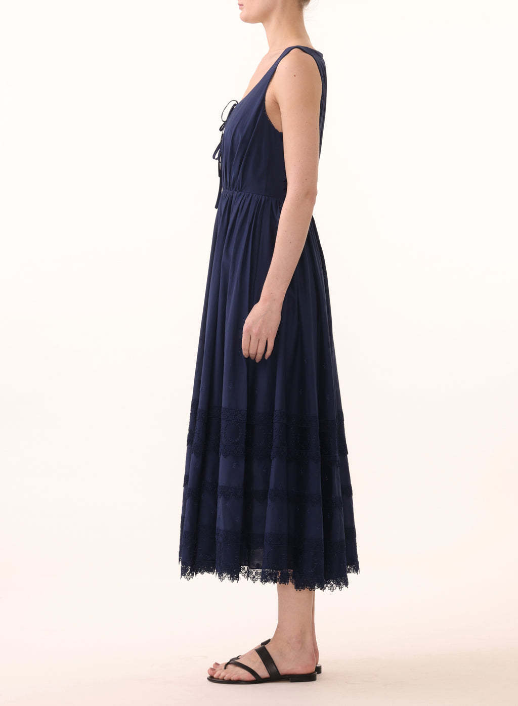 COTTON VOILE SLEEVELESS DAY DRESS view 2
