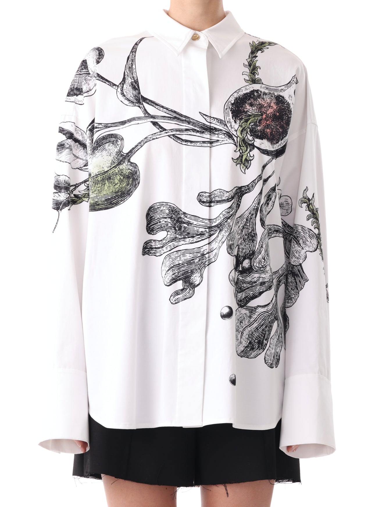 OVERSIZED PLACEMENT PRINT BUTTON-DOWN SHIRT view 5