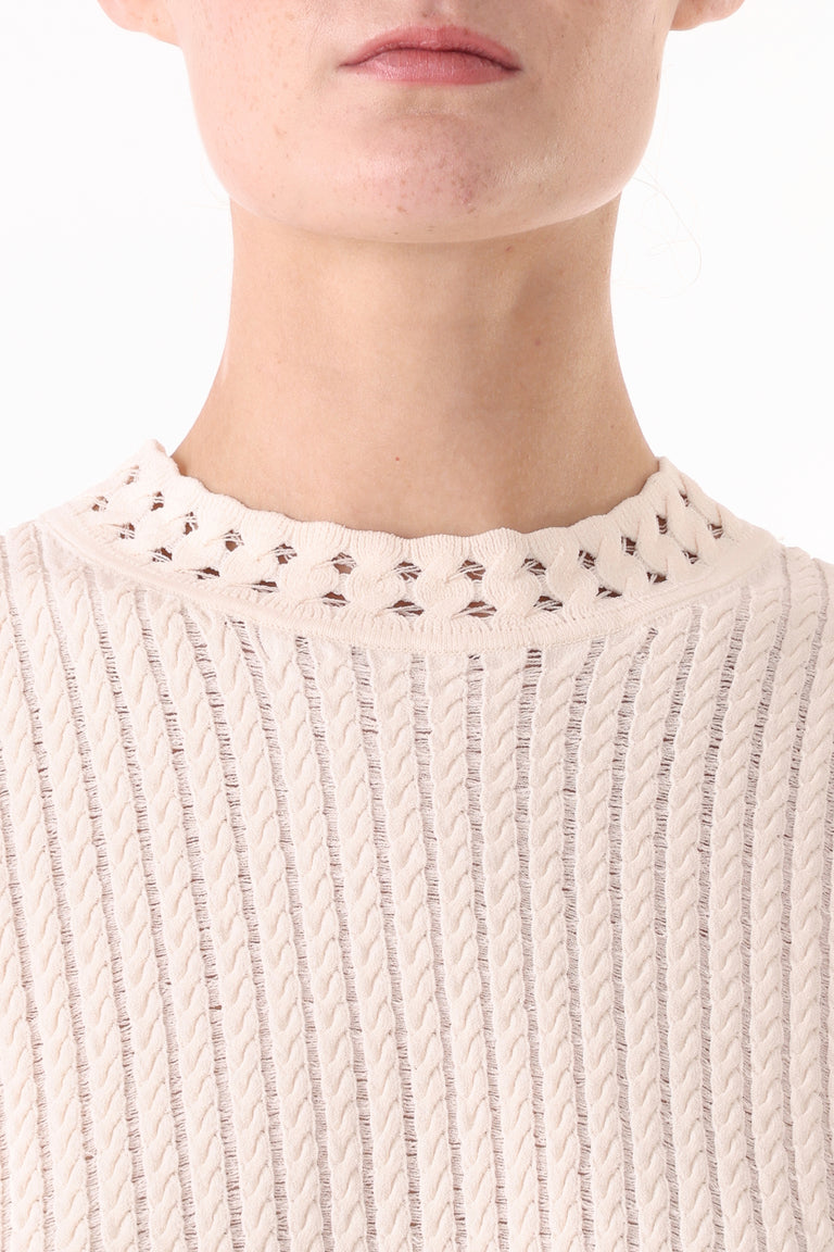 CABLE KNIT SLEEVELESS TOP view 3