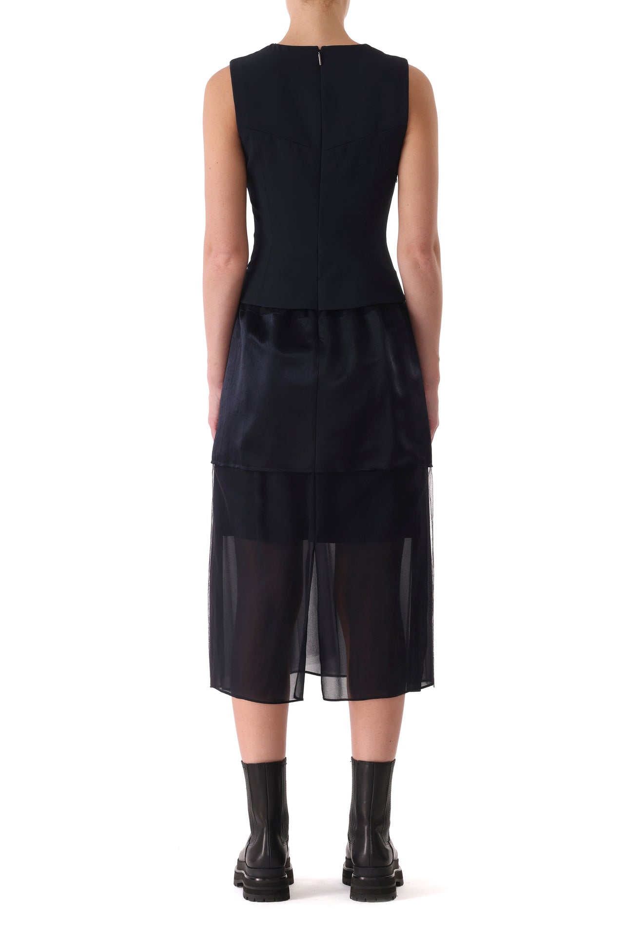 CADY LAYERED SLEEVELESS COCKTAIL DRESS view 2