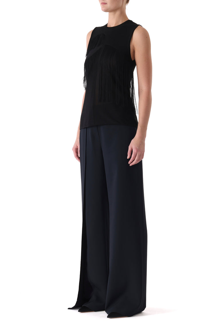 SLEEVELESS FRINGE KNIT TOP view 4
