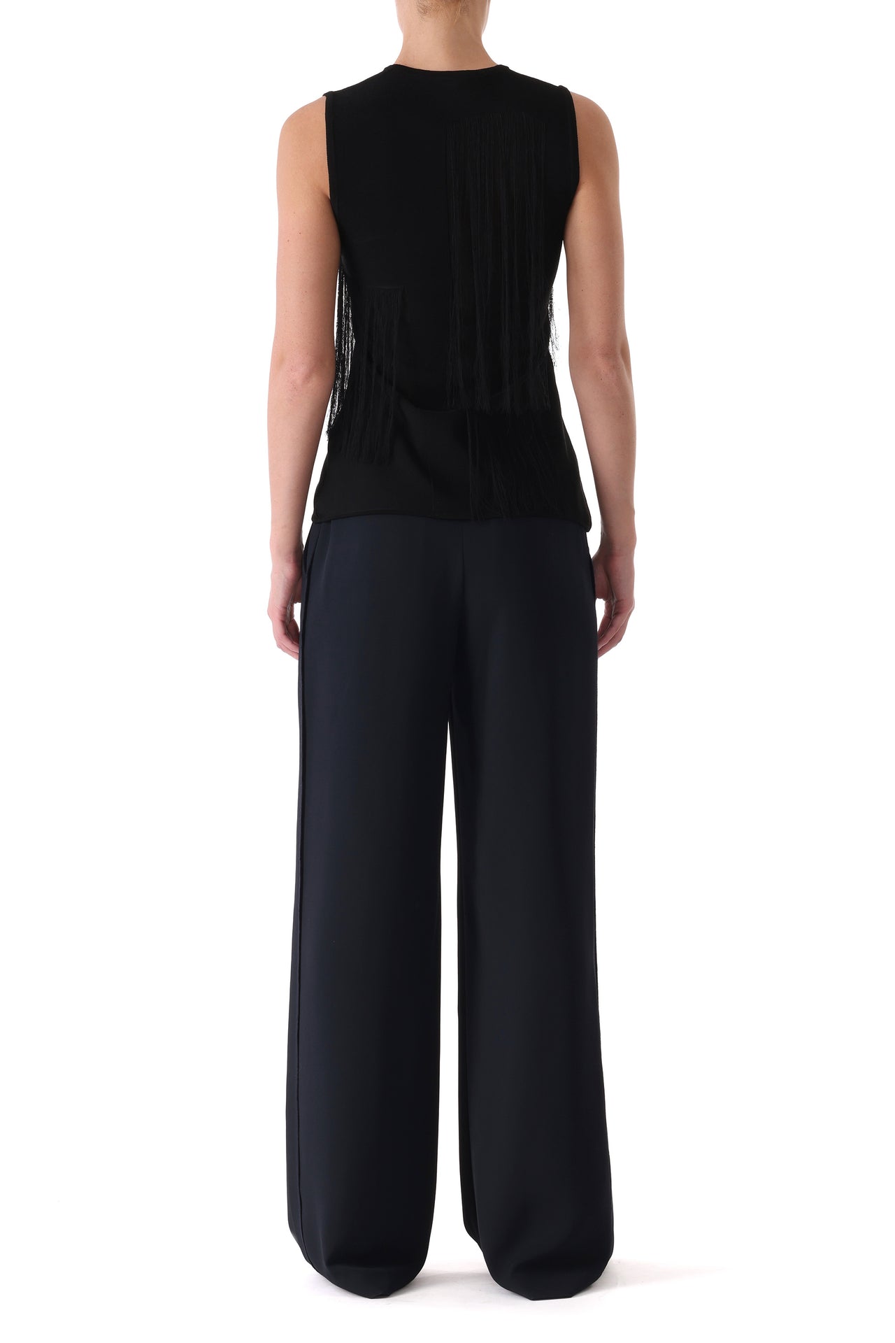 SLEEVELESS FRINGE KNIT TOP view 5