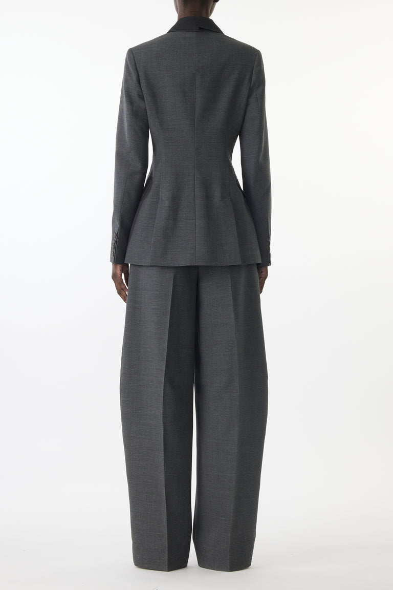 TROPICAL WOOL BAR JACKET WITH VEILED POCKET view 6