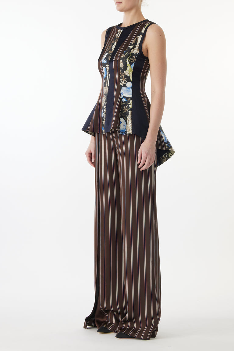 MIXED-MEDIA PANELED SLEEVELESS TOP view 4