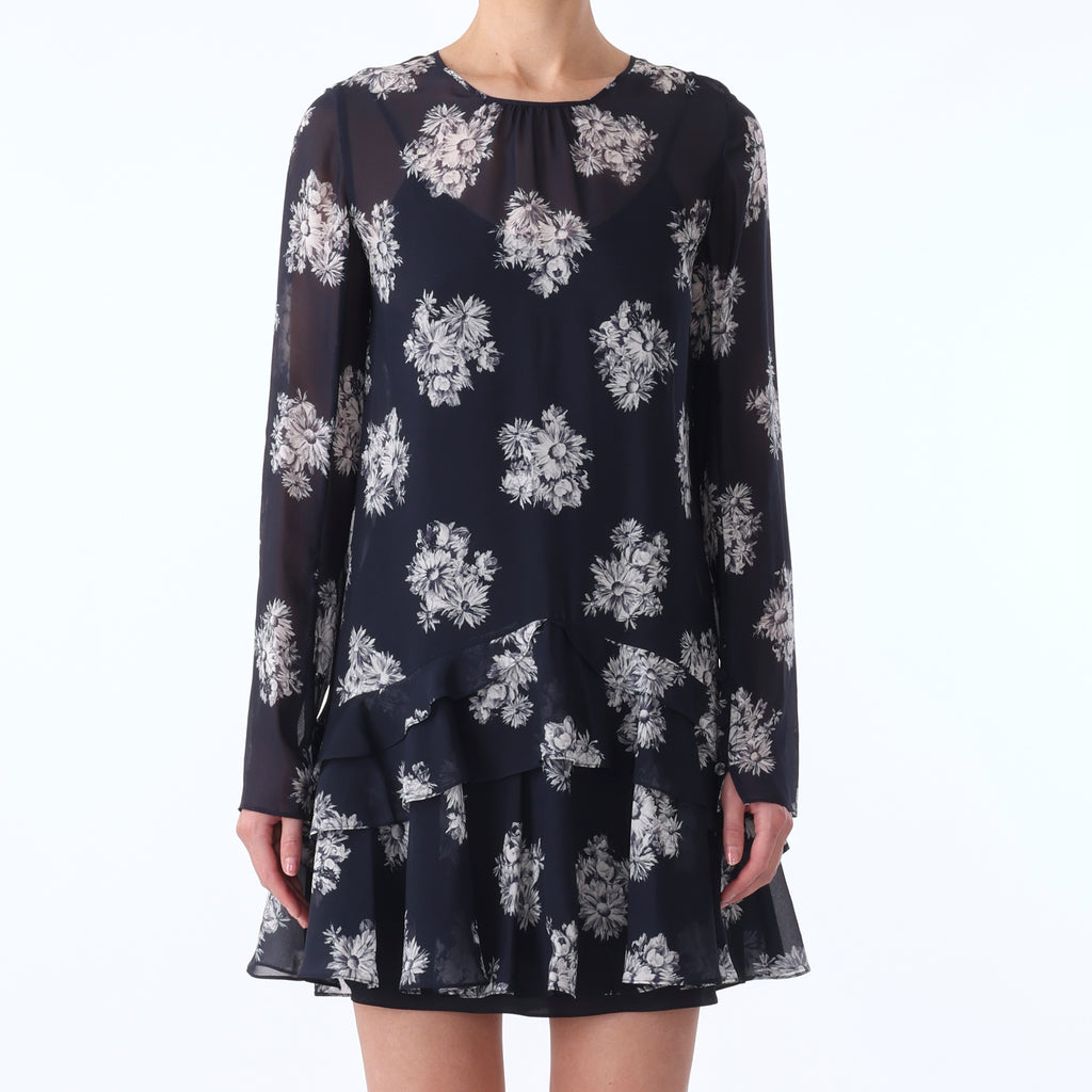 L/S SHORT DRESS WITH RUFFLE DETAIL view 4