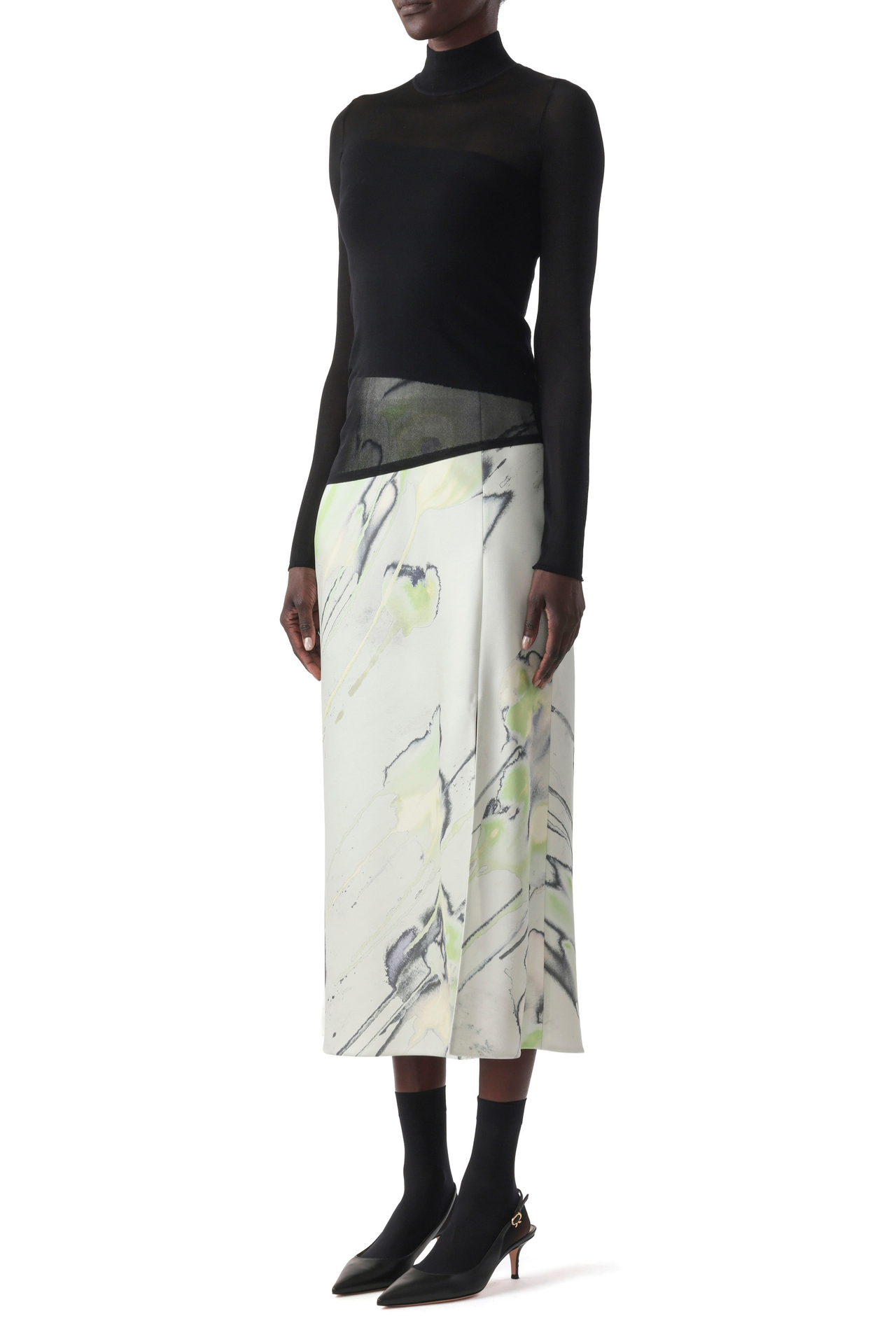 SHEER COMBO MERINO KNIT TURTLENECK view 3