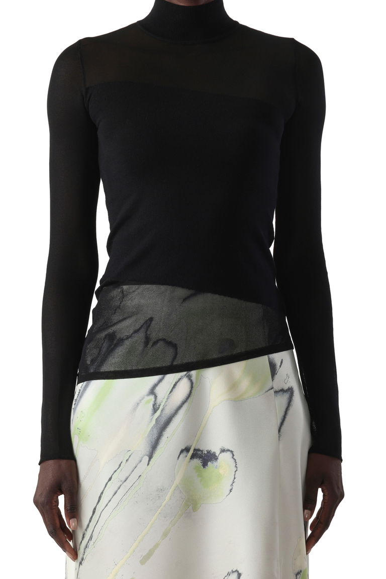 SHEER COMBO MERINO KNIT TURTLENECK view 1