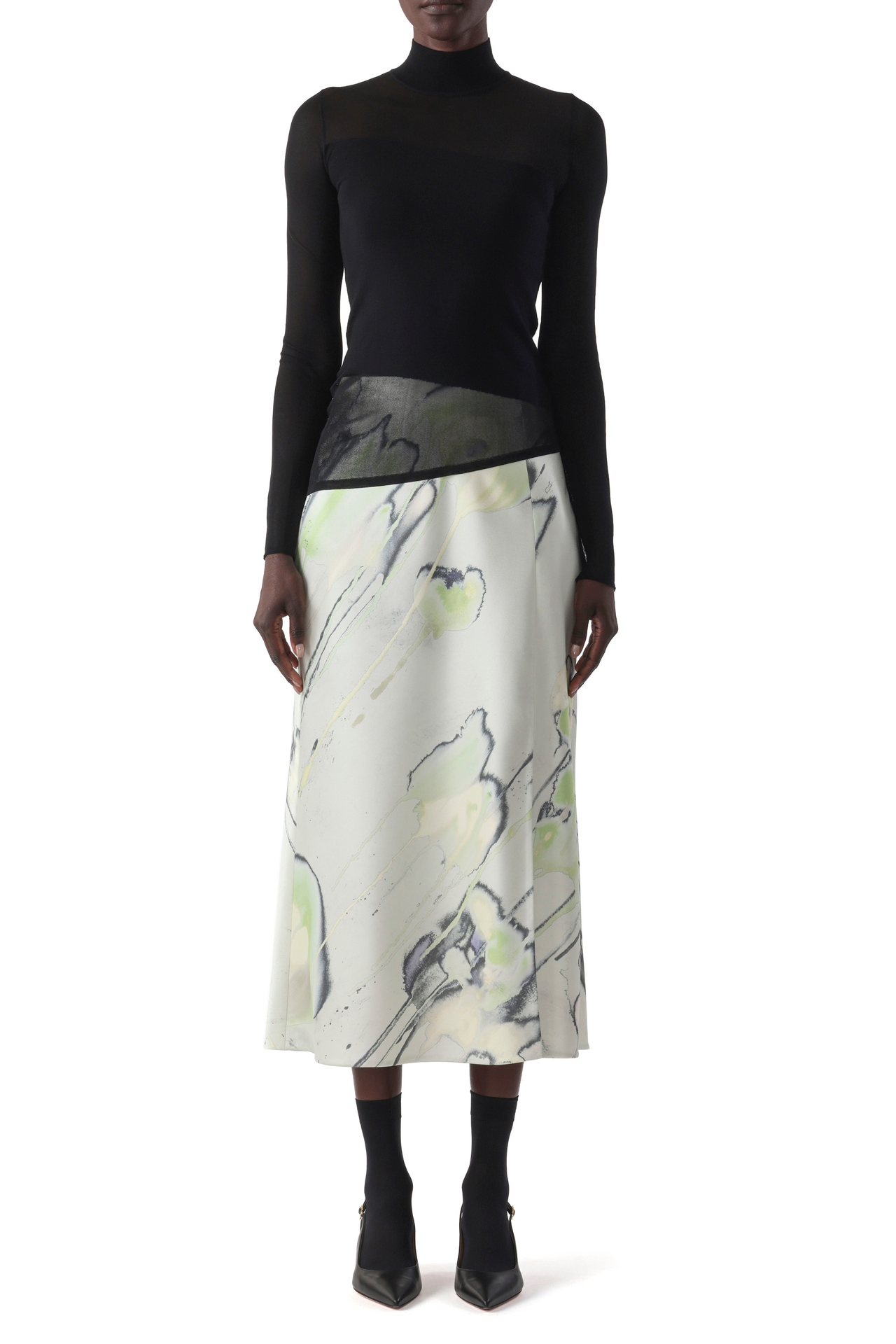 SHEER COMBO MERINO KNIT TURTLENECK view 2