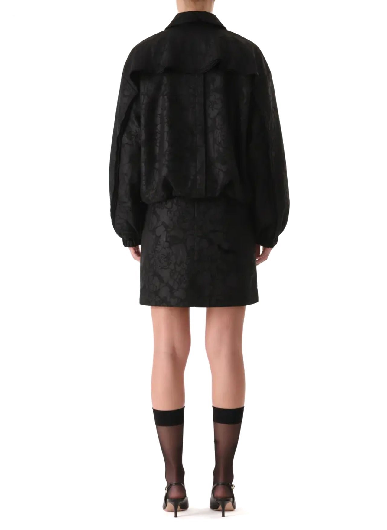 TEXTURED FRAY JACQUARD JACKET view 3