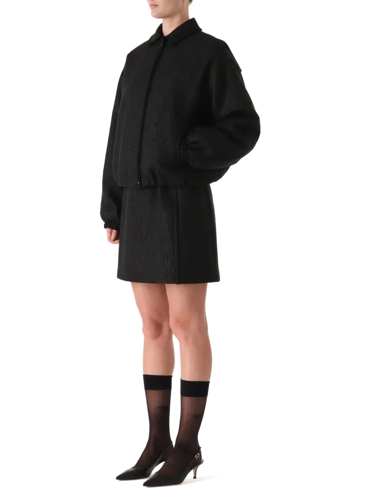 TEXTURED FRAY JACQUARD JACKET view 2