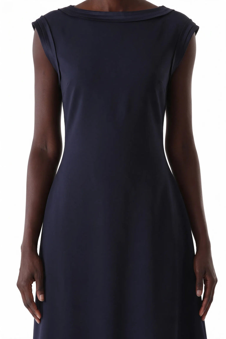 WASHED TWILL ASYMMETRICAL GOWN view 3